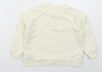 Primark Girls Ivory Striped Cotton Pullover Sweatshirt Size 4-5 Years  Pullover - Do What Makes You Happy