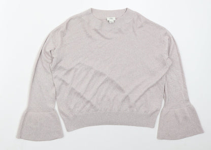 River Island Girls Pink Crew Neck  Viscose Pullover Jumper Size 9-10 Years  Pullover