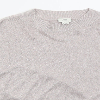 River Island Girls Pink Crew Neck  Viscose Pullover Jumper Size 9-10 Years  Pullover