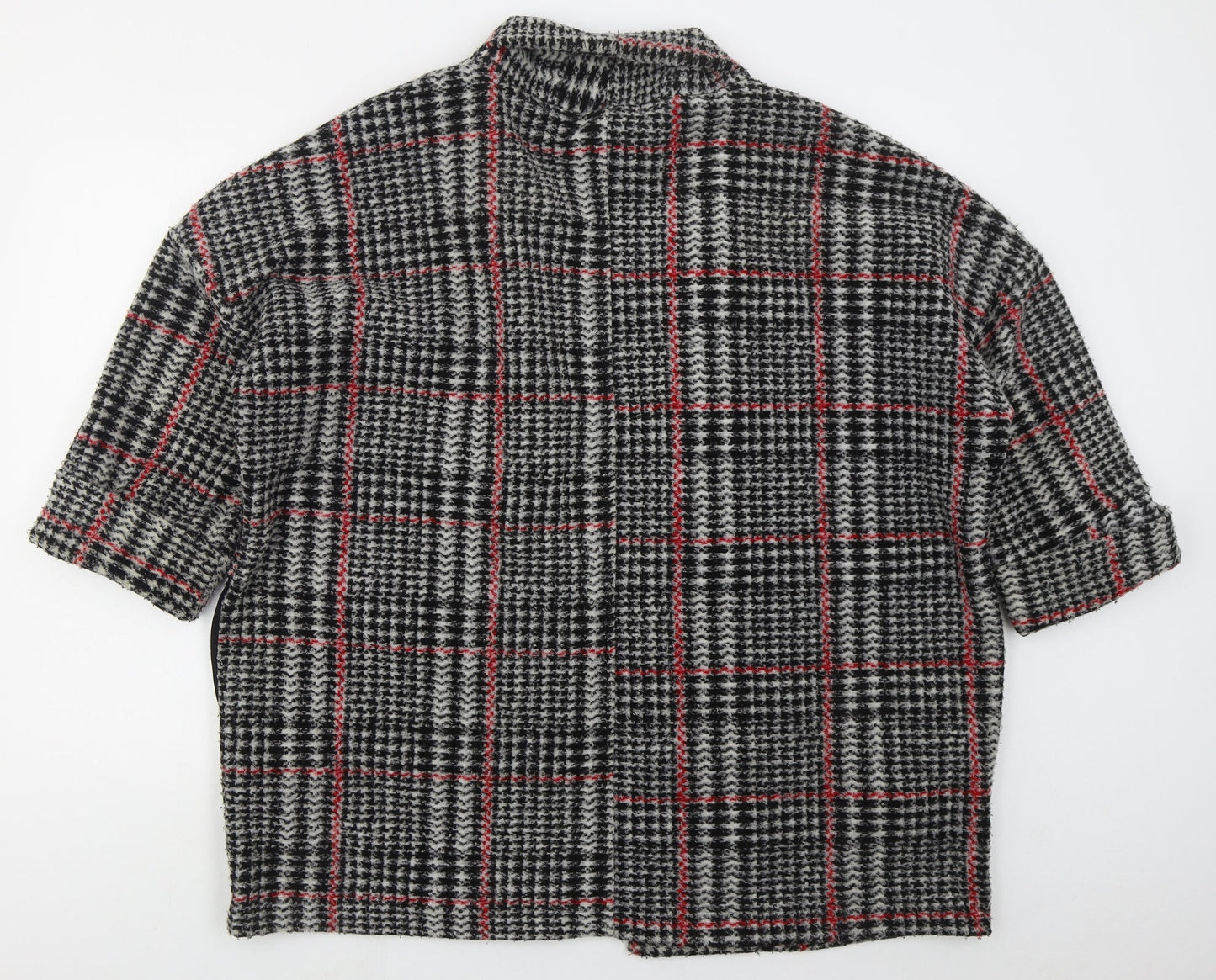 Primark Womens Grey Check  Jacket Coatigan Size 10