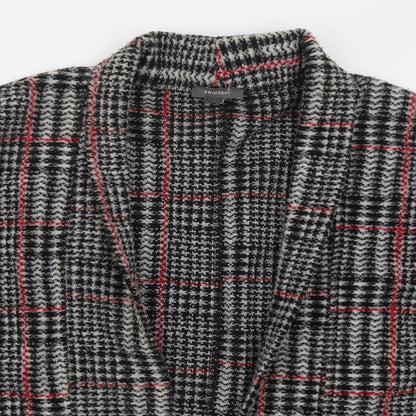 Primark Womens Grey Check  Jacket Coatigan Size 10