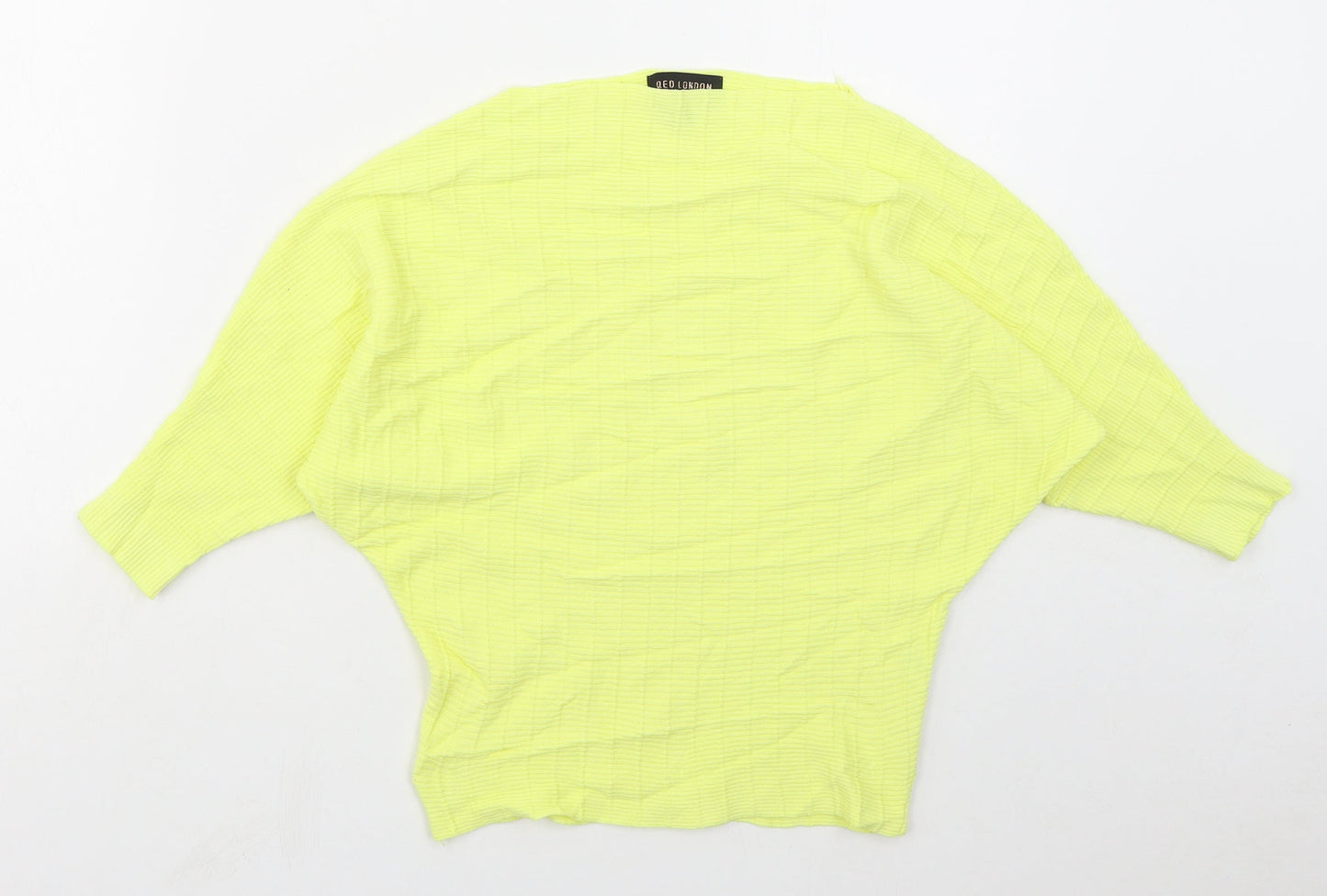 Womens UK Size L QED London Yellow Pullover Jumper