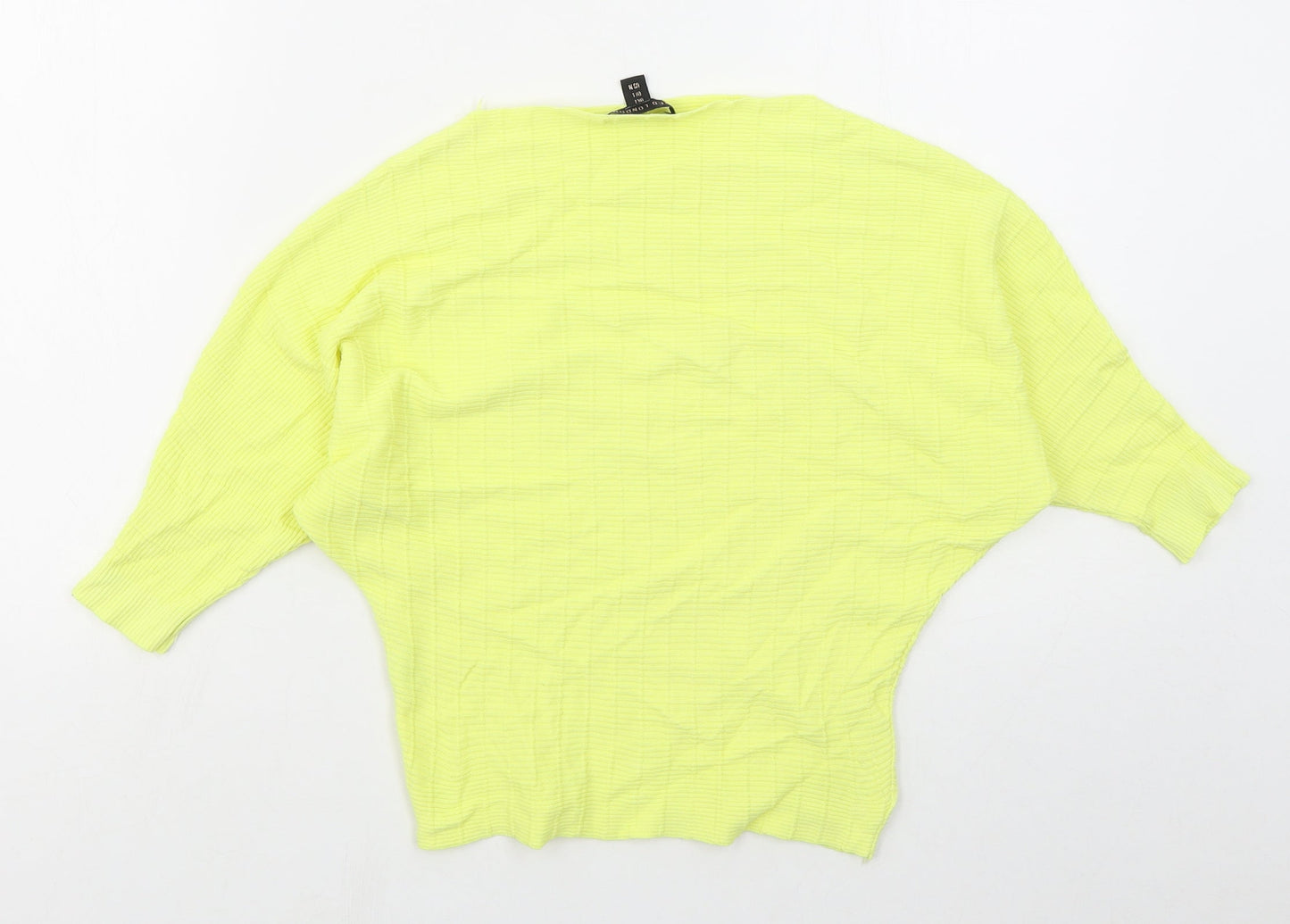 Womens UK Size L QED London Yellow Pullover Jumper