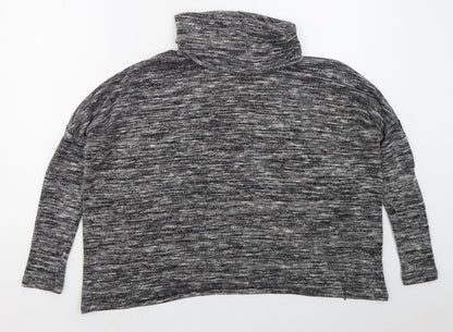 Primark Womens Grey Roll Neck  Viscose Pullover Jumper Size 6