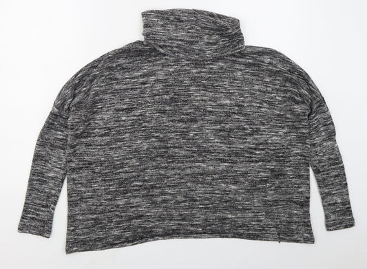 Primark Womens Grey Roll Neck  Viscose Pullover Jumper Size 6