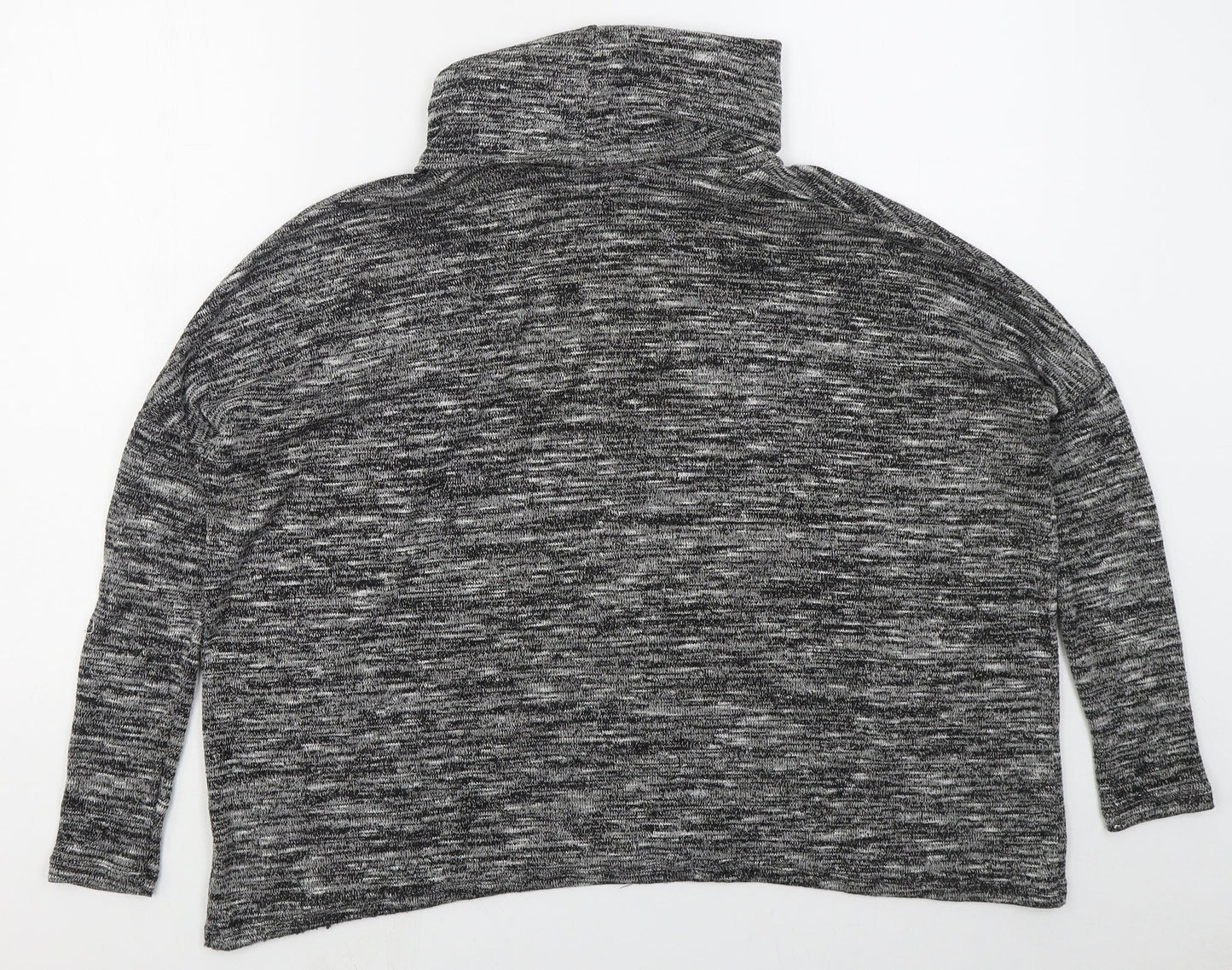 Primark Womens Grey Roll Neck  Viscose Pullover Jumper Size 6