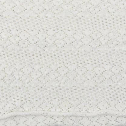 Primark Womens White Crew Neck  Polyester Pullover Jumper Size 12