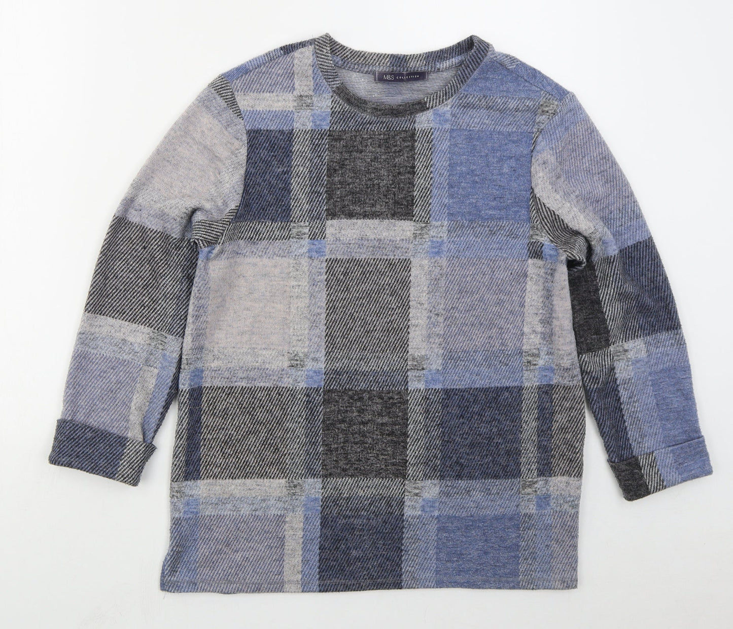 Womens UK Size 10 Marks and Spencer Blue Pullover Jumper