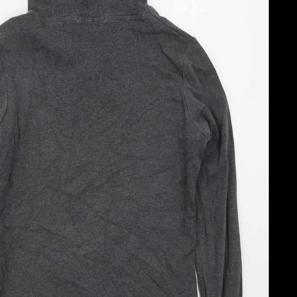 Cherokee Womens Grey  Cotton Full Zip Hoodie Size 8  Zip