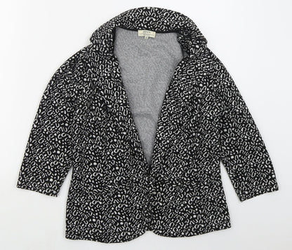 Papaya Womens Black Animal Print  Jacket  Size 12