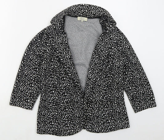 Papaya Womens Black Animal Print  Jacket  Size 12