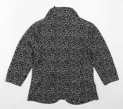 Papaya Womens Black Animal Print  Jacket  Size 12