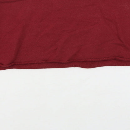 PRETTYLITTLETHING Womens Red  Cotton Pullover Sweatshirt Size 6  Pullover