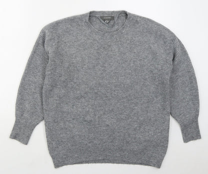 Primark Womens Grey Crew Neck  Acrylic Pullover Jumper Size 12