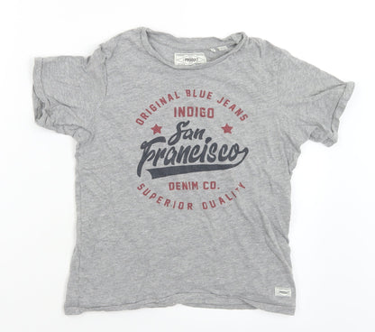 Produkt Boys Grey  Cotton Basic T-Shirt Size 11-12 Years Crew Neck  - San Francisco