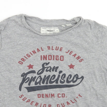 Produkt Boys Grey  Cotton Basic T-Shirt Size 11-12 Years Crew Neck  - San Francisco