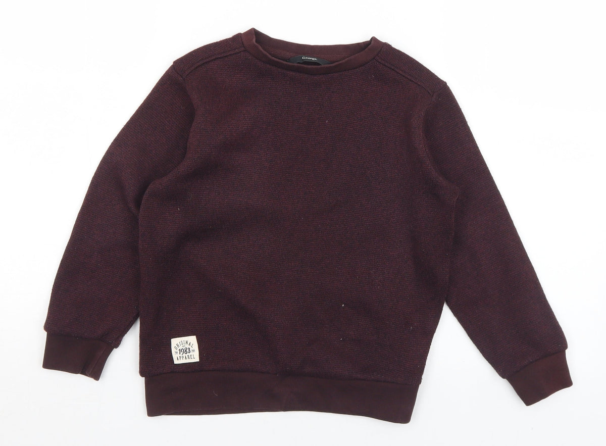 George Boys Purple  Polyester Pullover Sweatshirt Size 7-8 Years