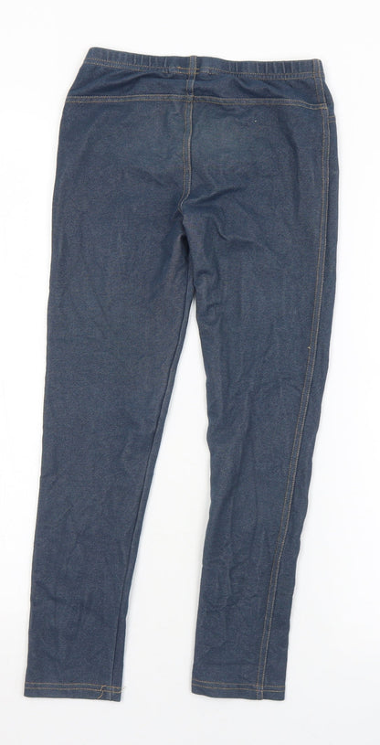 Primark Girls Blue  Polyester Jegging Jeans Size 9-10 Years  Regular