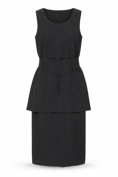 Yellow Hammer Womens Grey  Polyester Sheath  Size 8  Scoop Neck Zip