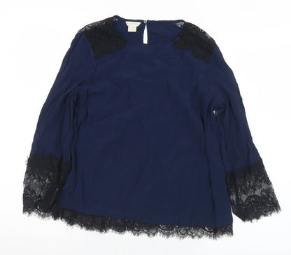 Womens UK Size 10 Monsoon Blue Basic Blouse