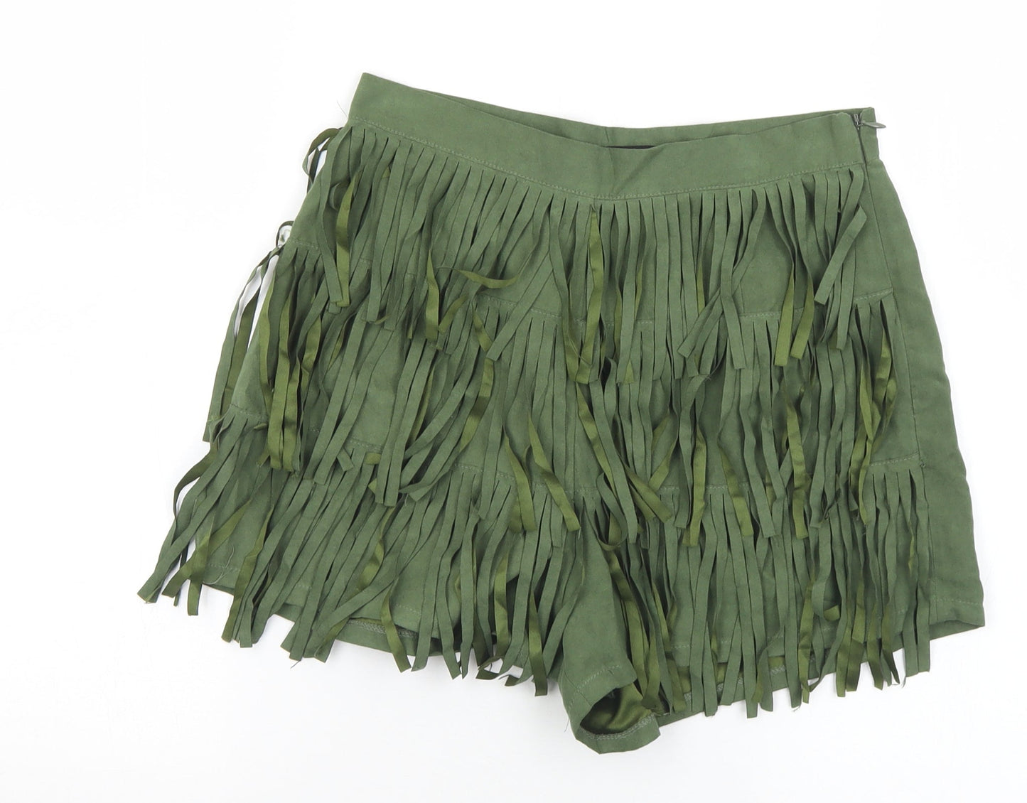 Boohoo  Womens Green  Polyester Hot Pants Shorts Size 8 L3 in Regular Zip