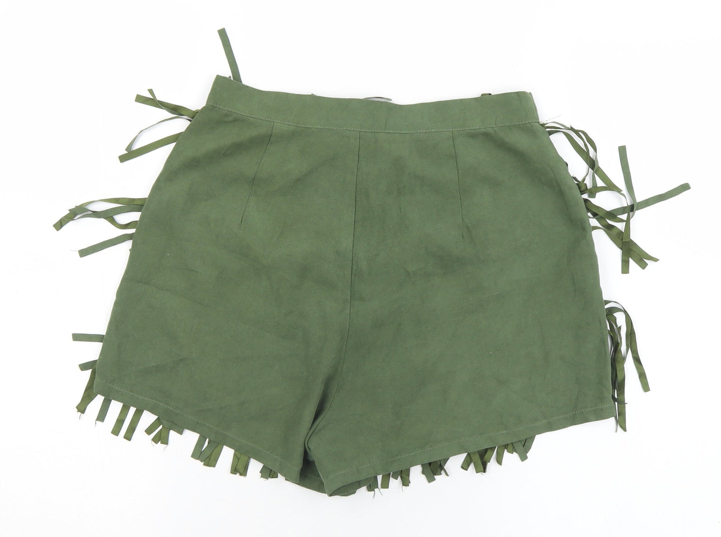 Boohoo  Womens Green  Polyester Hot Pants Shorts Size 8 L3 in Regular Zip