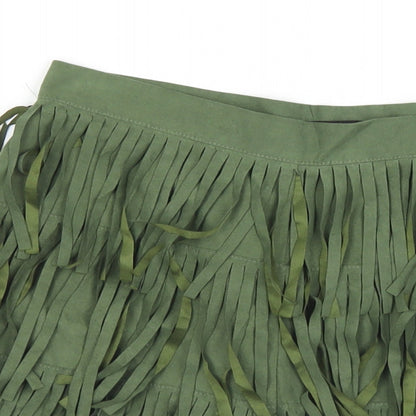 Boohoo  Womens Green  Polyester Hot Pants Shorts Size 8 L3 in Regular Zip