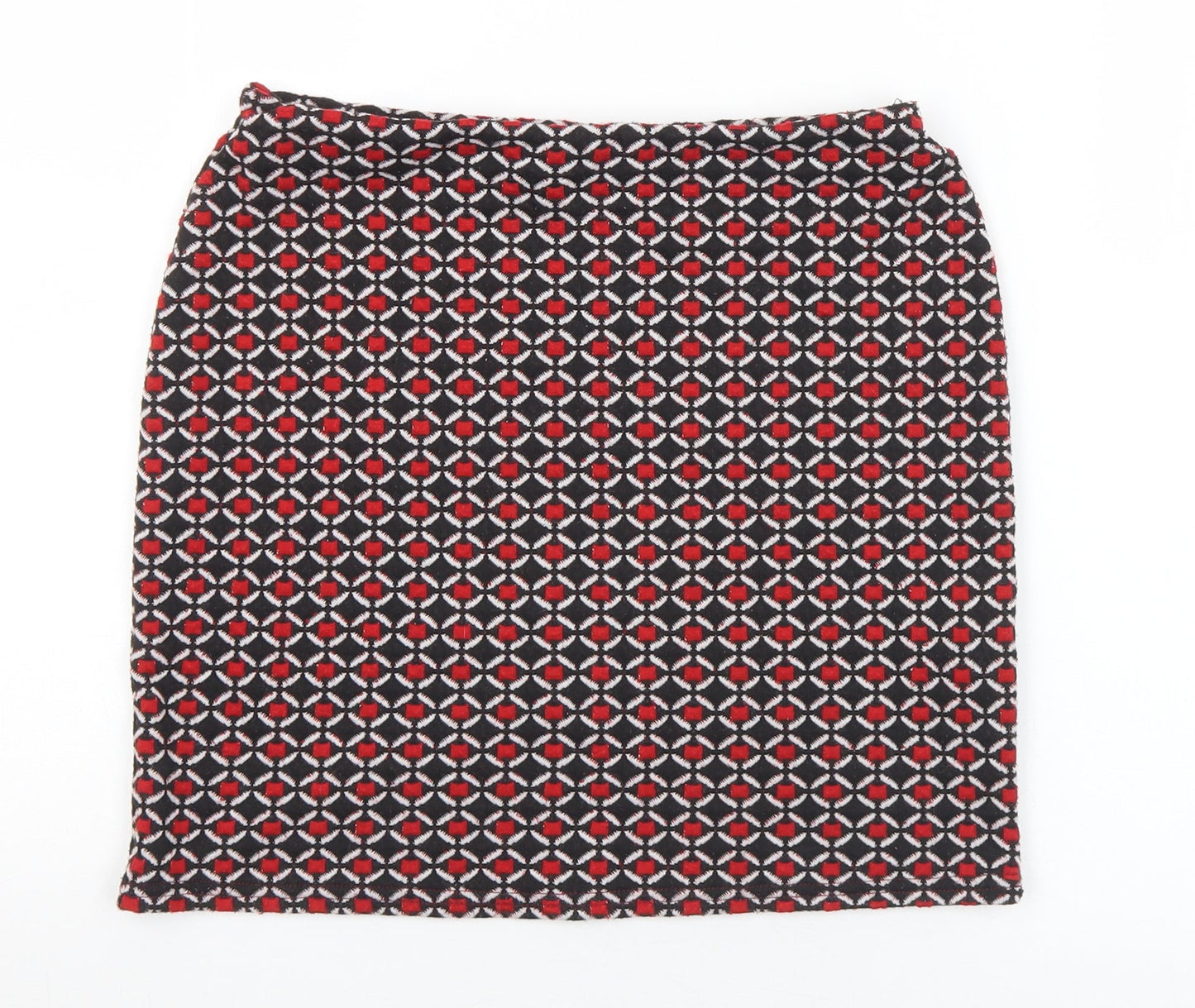 Lipsy Womens Multicoloured Geometric Polyester A-Line Skirt Size 26 in