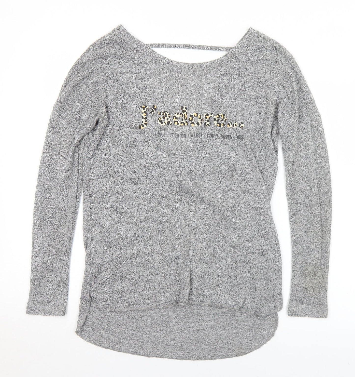 Womens UK Size 8 River Island Grey Pullover Jumper
