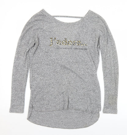 Womens UK Size 8 River Island Grey Pullover Jumper