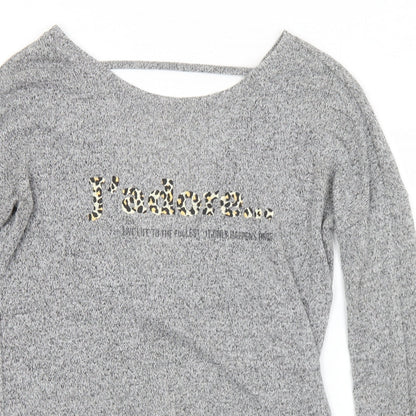 Womens UK Size 8 River Island Grey Pullover Jumper