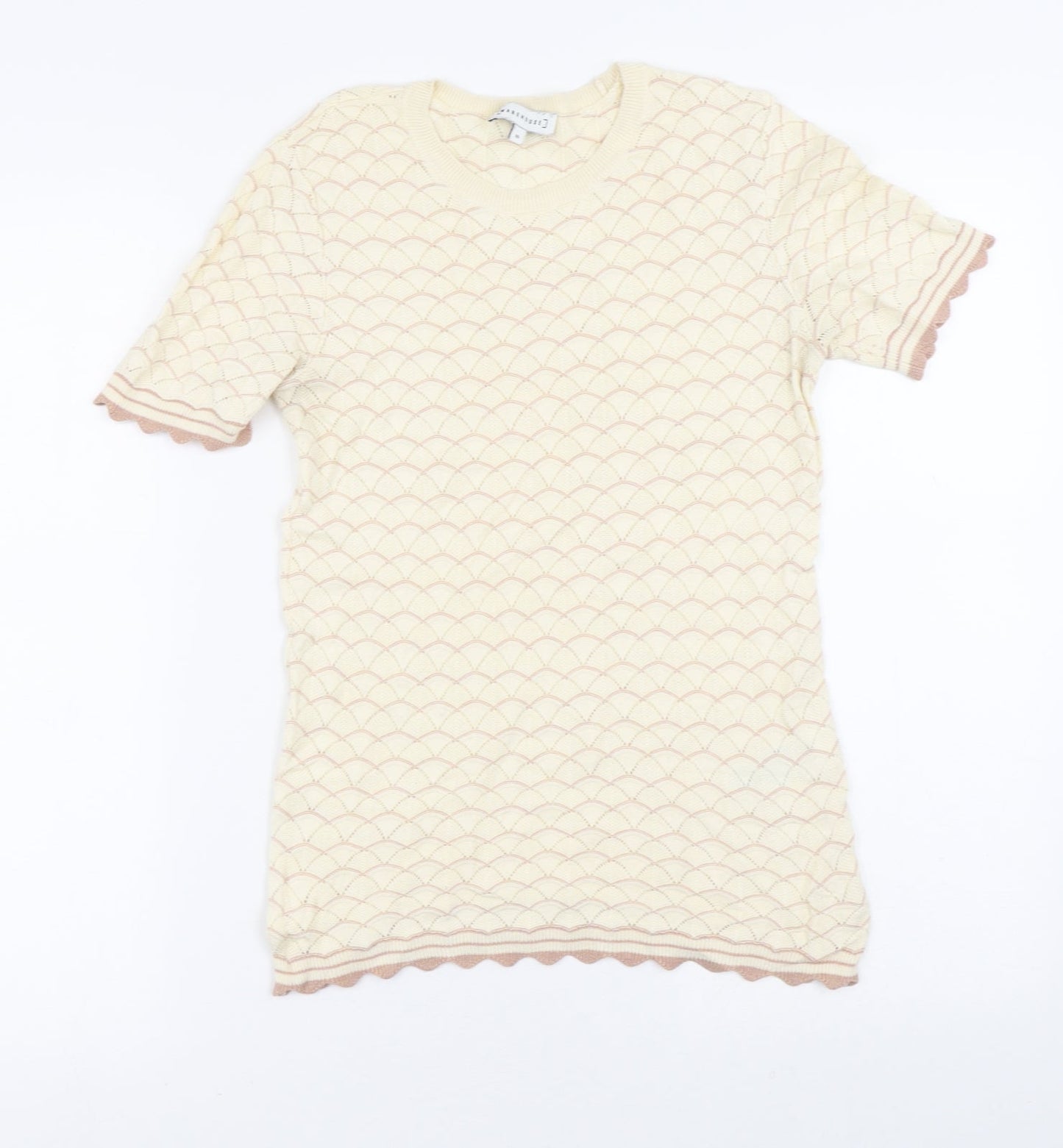 Womens UK Size 10 Warehouse Yellow Basic Blouse
