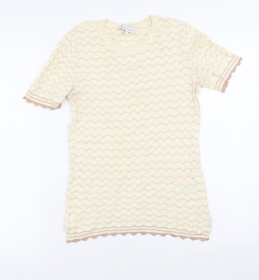 Womens UK Size 10 Warehouse Yellow Basic Blouse