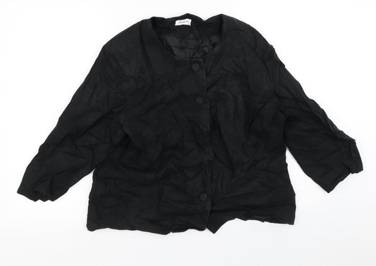 Damart Womens Black   Jacket Blazer Size 18