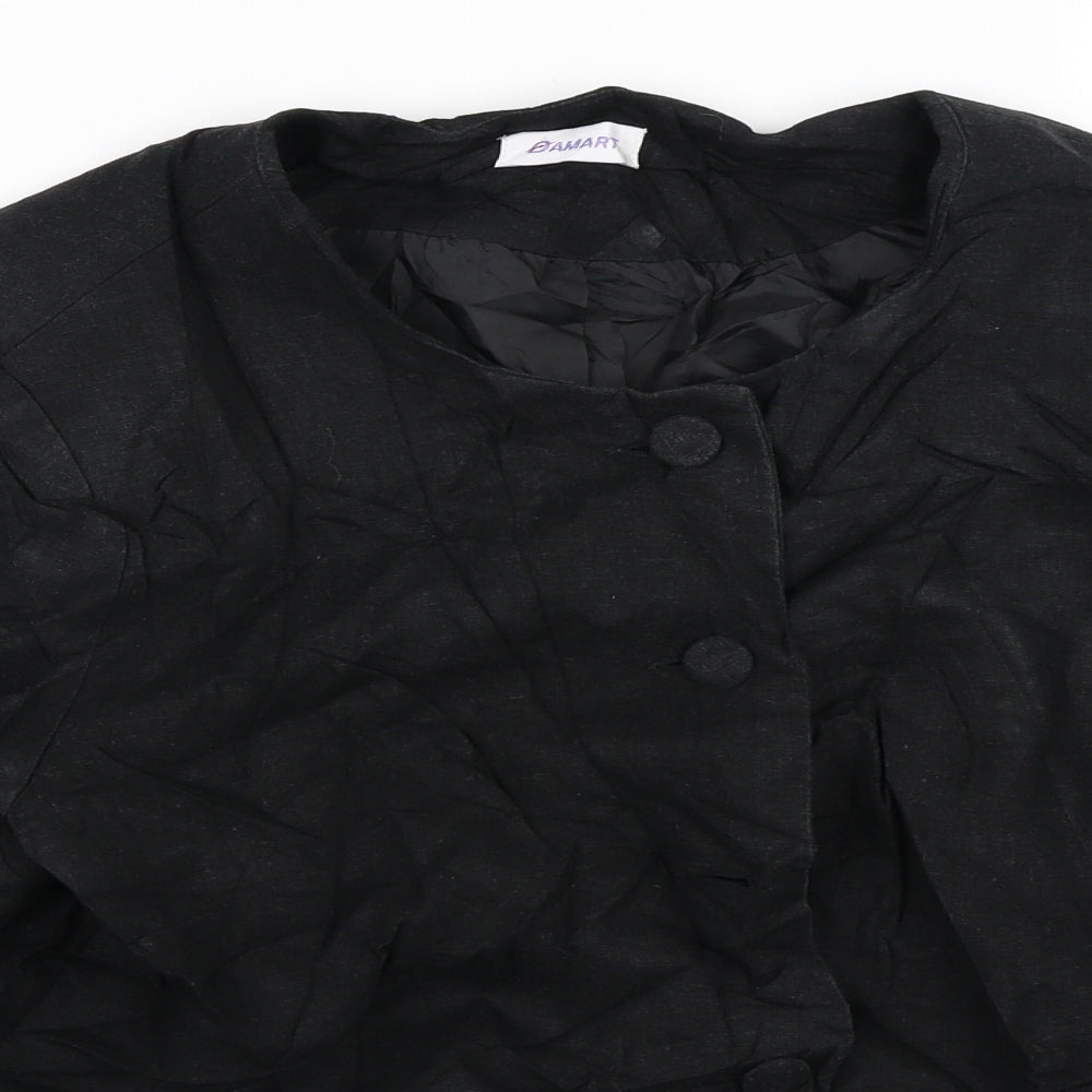 Damart Womens Black   Jacket Blazer Size 18