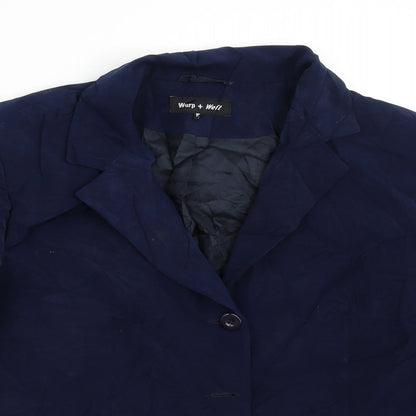 Warp & Weft Womens Blue   Jacket Blazer Size 16