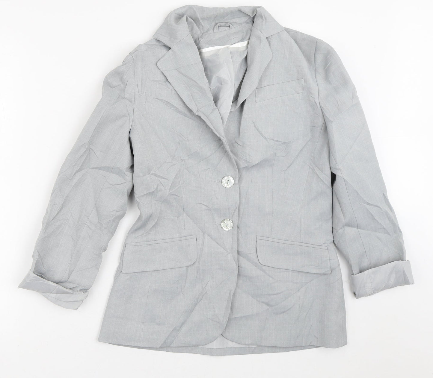 New Look Womens Grey Striped  Jacket Blazer Size M