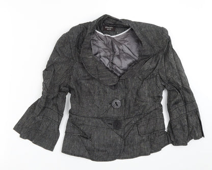 Principles Womens Grey Geometric  Jacket Blazer Size 8