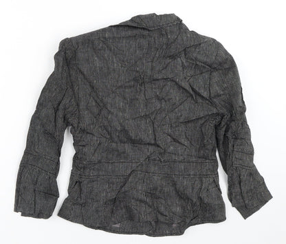 Principles Womens Grey Geometric  Jacket Blazer Size 8