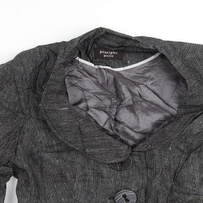 Principles Womens Grey Geometric  Jacket Blazer Size 8