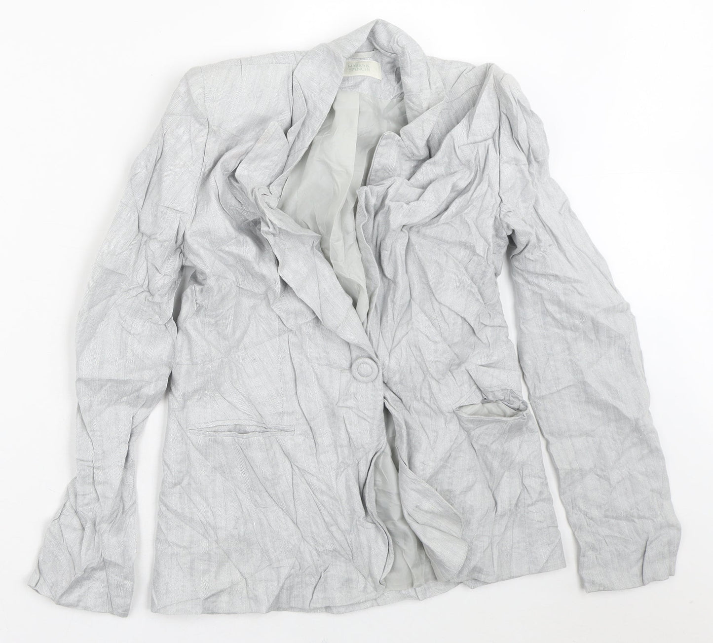 Womens UK Size 12 Marks and Spencer Grey Jacket