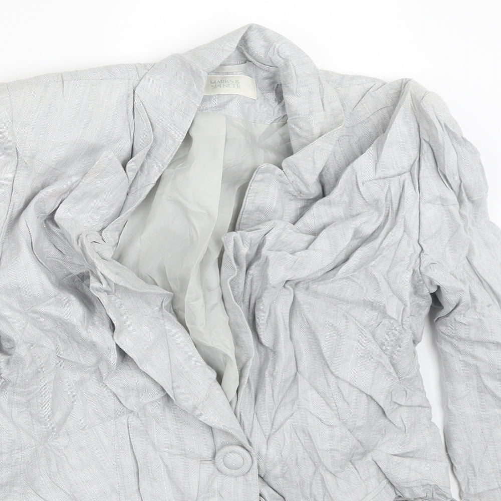 Womens UK Size 12 Marks and Spencer Grey Jacket
