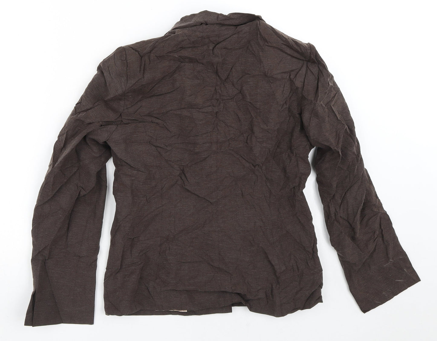 Principles Womens Brown Striped  Jacket Blazer Size 10