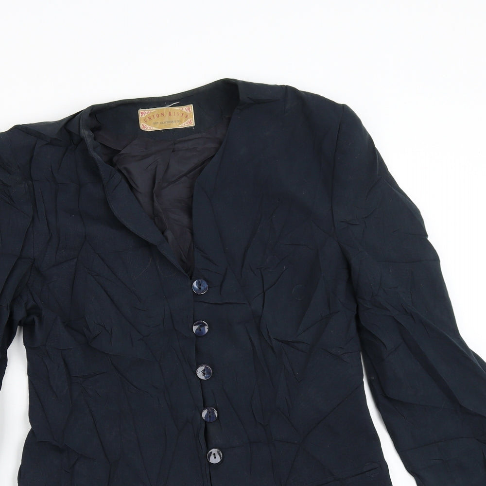 Union River Womens Black   Jacket Blazer Size 8