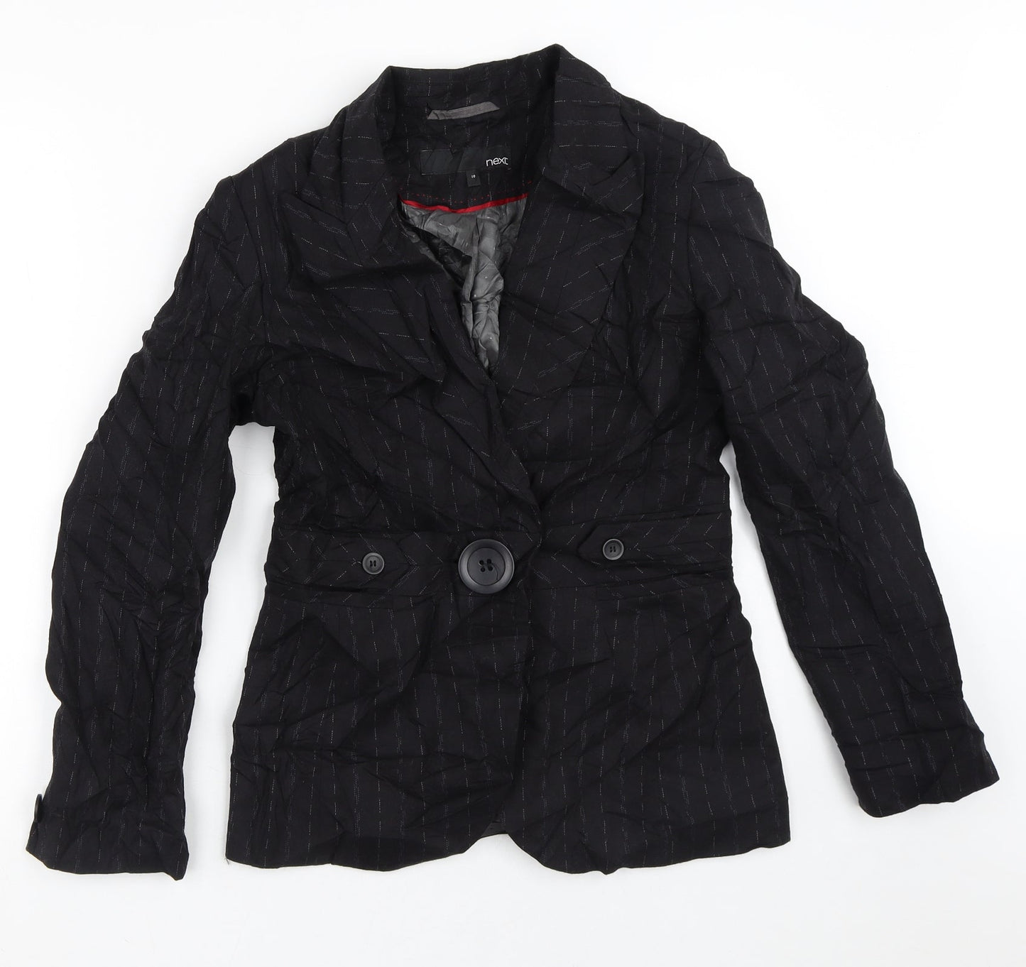NEXT Womens Black Striped  Jacket Blazer Size 10