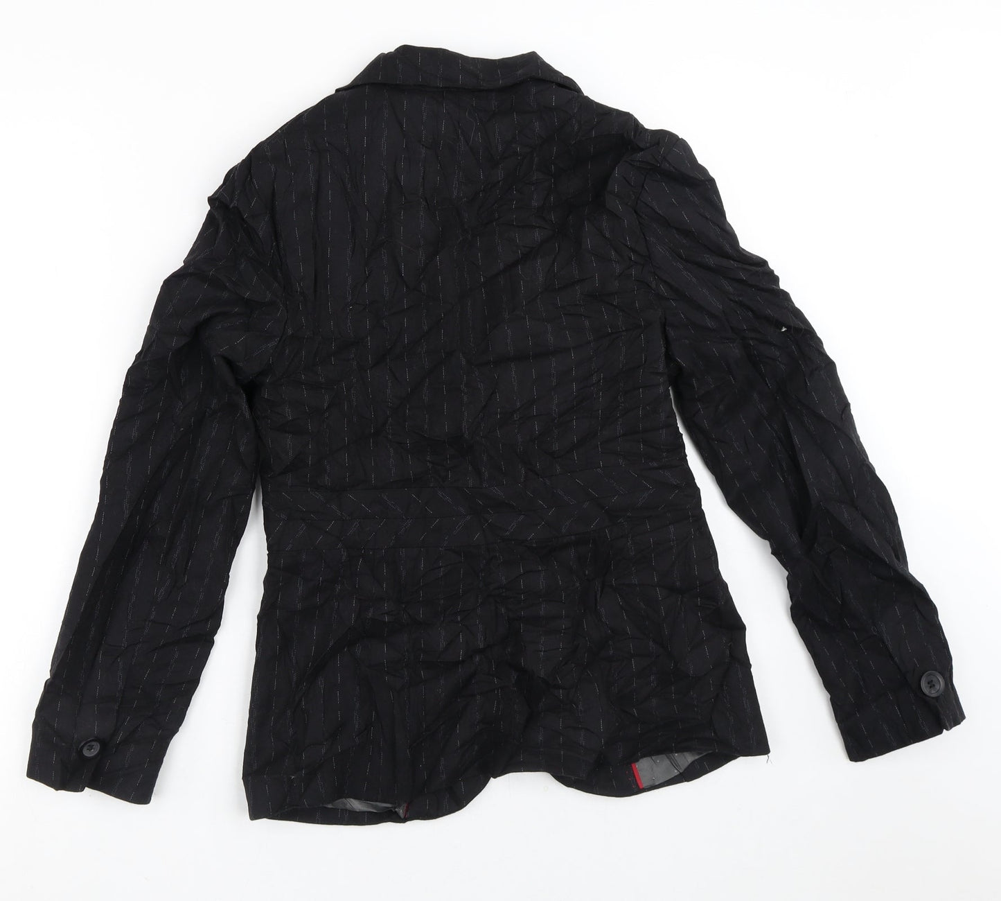NEXT Womens Black Striped  Jacket Blazer Size 10