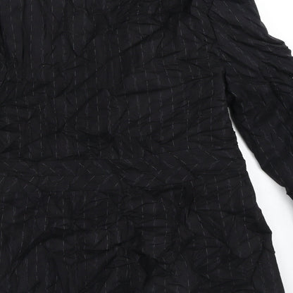 NEXT Womens Black Striped  Jacket Blazer Size 10