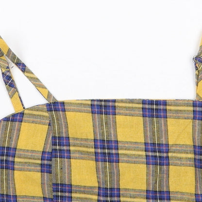 Womens UK Size 10 Zaful Yellow Camisole Tank