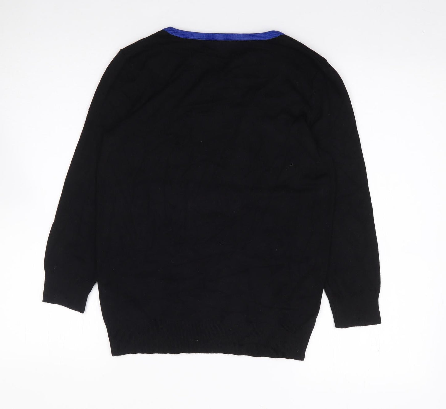 Womens UK Size 10 M&Co Black Pullover Jumper