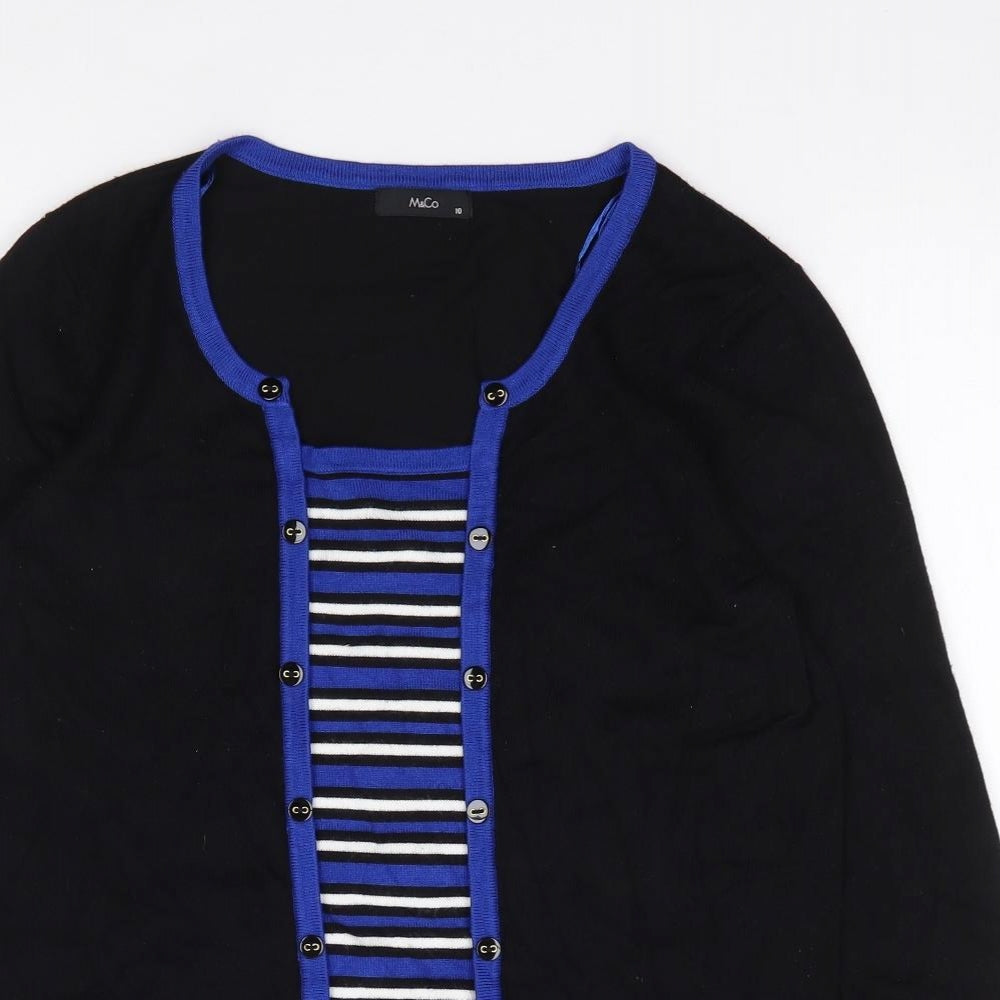 Womens UK Size 10 M&Co Black Pullover Jumper